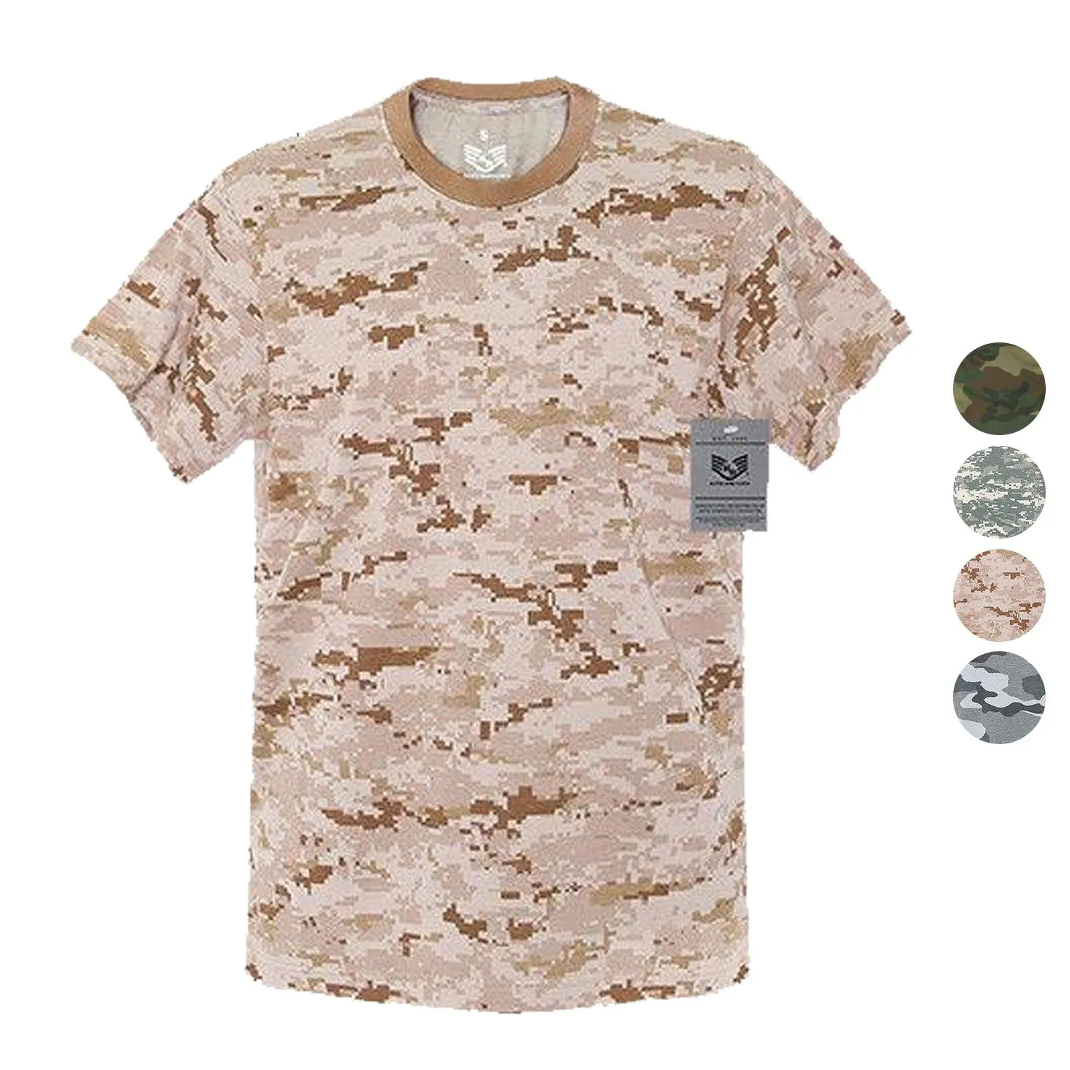 Rapid Dominance Military Woodland Camouflage Army Hunting T-Shirts Tees