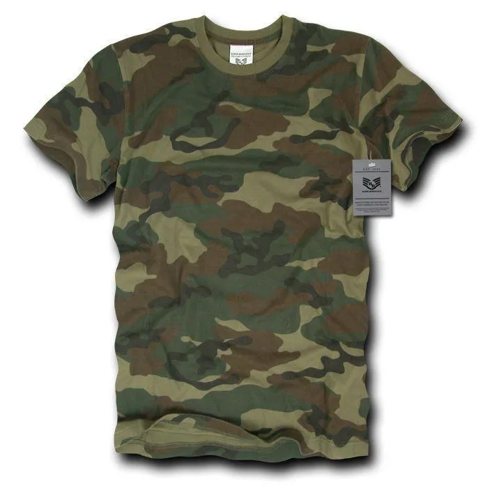 Rapid Dominance Military Woodland Camouflage Army Hunting T-Shirts Tees