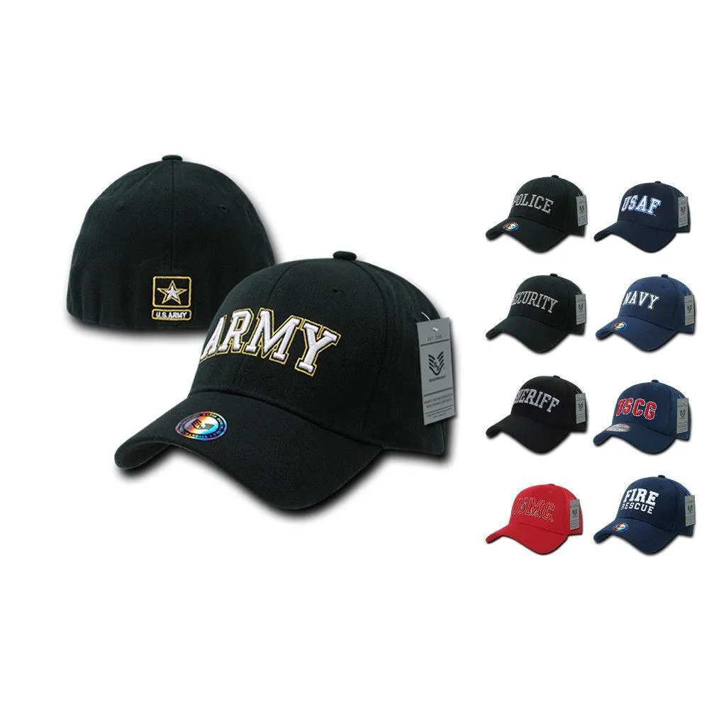 Rapid Dominance USA Military Law Enforcement Flexfit Fitted Embroidered Baseball Dad Caps Hats