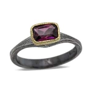 Rhodolite Forged Ring