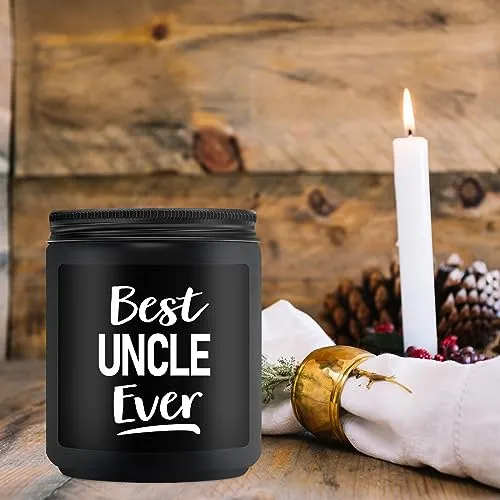 Risnoae Gifts for Uncle - Best Uncle Ever Candle - Uncle Gifts from Niece Nephew - Christmas Gifts for Uncle - Fathers Day Gift for Uncle - Best Uncle Birthday Gifts