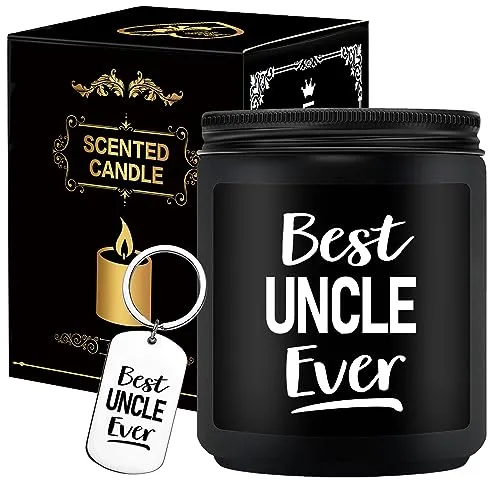 Risnoae Gifts for Uncle - Best Uncle Ever Candle - Uncle Gifts from Niece Nephew - Christmas Gifts for Uncle - Fathers Day Gift for Uncle - Best Uncle Birthday Gifts