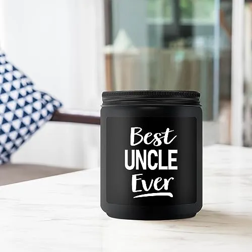 Risnoae Gifts for Uncle - Best Uncle Ever Candle - Uncle Gifts from Niece Nephew - Christmas Gifts for Uncle - Fathers Day Gift for Uncle - Best Uncle Birthday Gifts