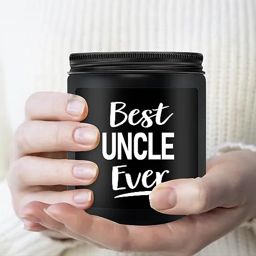 Risnoae Gifts for Uncle - Best Uncle Ever Candle - Uncle Gifts from Niece Nephew - Christmas Gifts for Uncle - Fathers Day Gift for Uncle - Best Uncle Birthday Gifts