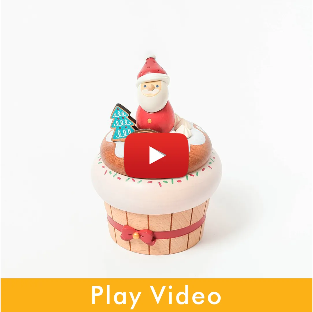 Santa Cupcake | Christmas Music Box