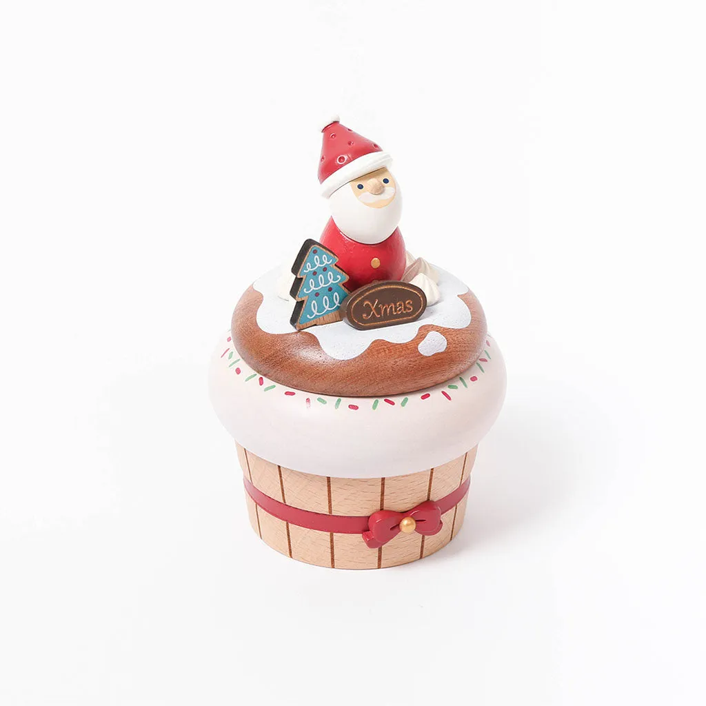 Santa Cupcake | Christmas Music Box