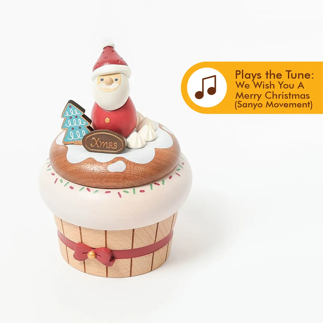 Santa Cupcake | Christmas Music Box