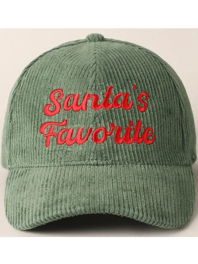 Santa's Favorite Corduroy Cap