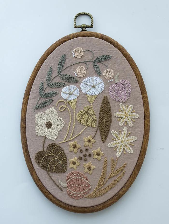 Seasons of Nature: Handmade Embroidered Wall Art for Living Room - Spring, Summer, Fall, and Winter Collection