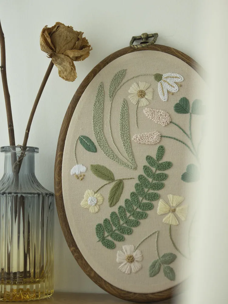 Seasons of Nature: Handmade Embroidered Wall Art for Living Room - Spring, Summer, Fall, and Winter Collection