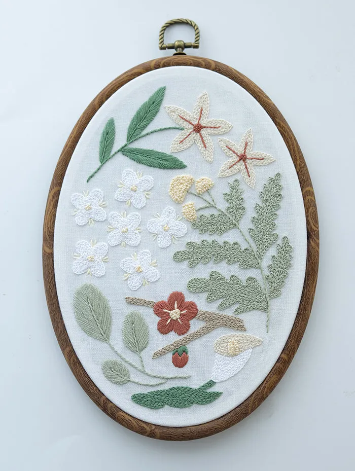 Seasons of Nature: Handmade Embroidered Wall Art for Living Room - Spring, Summer, Fall, and Winter Collection