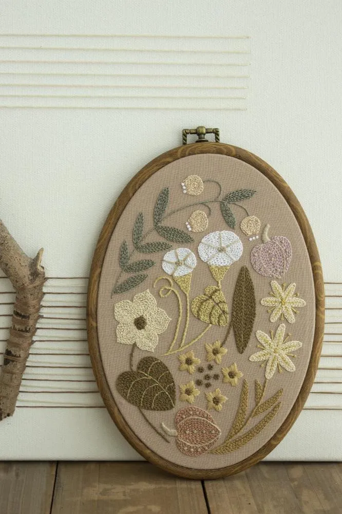 Seasons of Nature: Handmade Embroidered Wall Art for Living Room - Spring, Summer, Fall, and Winter Collection