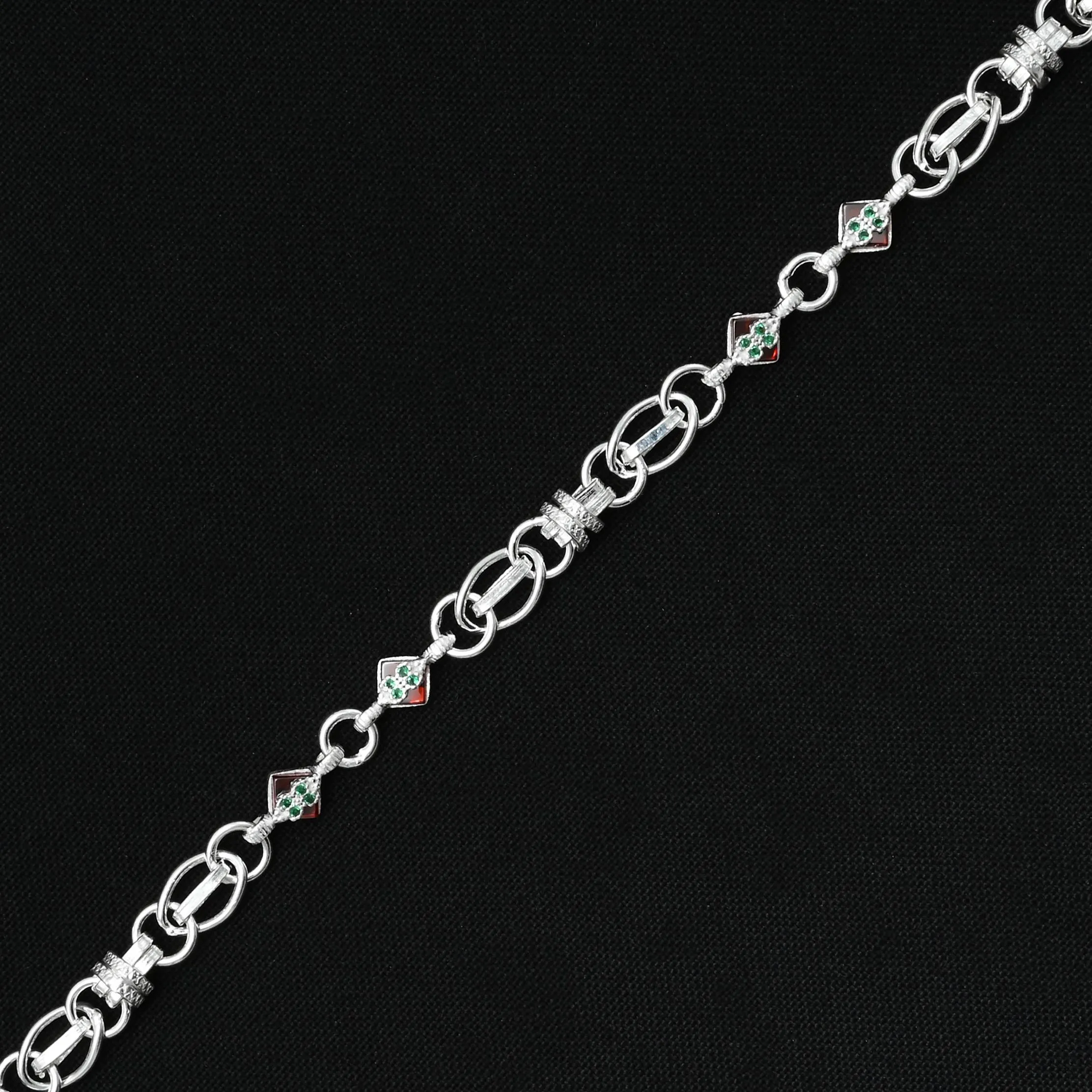 Silver "Luxury Finesse" Link Bracelet for Men