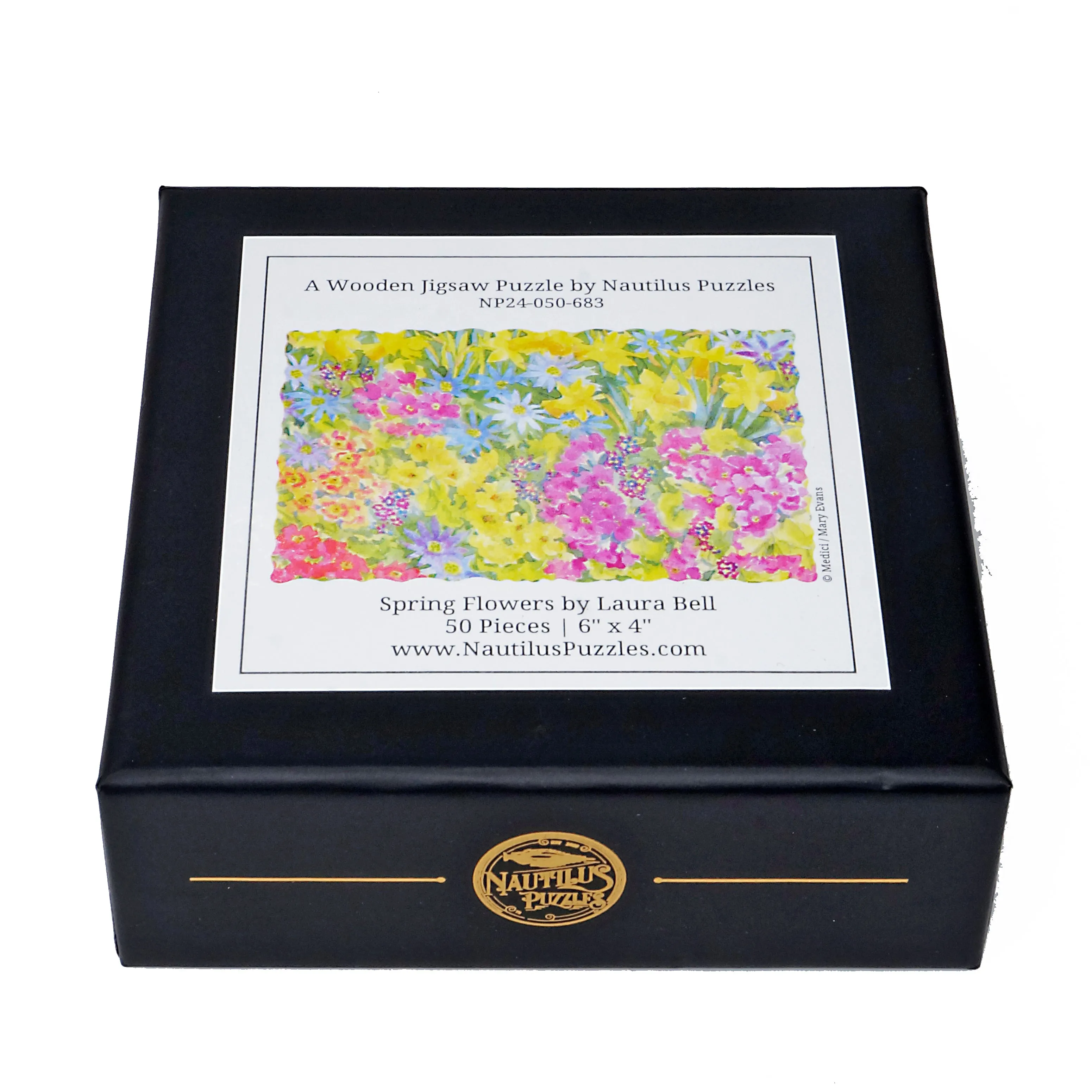 Spring Flowers (50 Piece Wooden Jigsaw Puzzle)