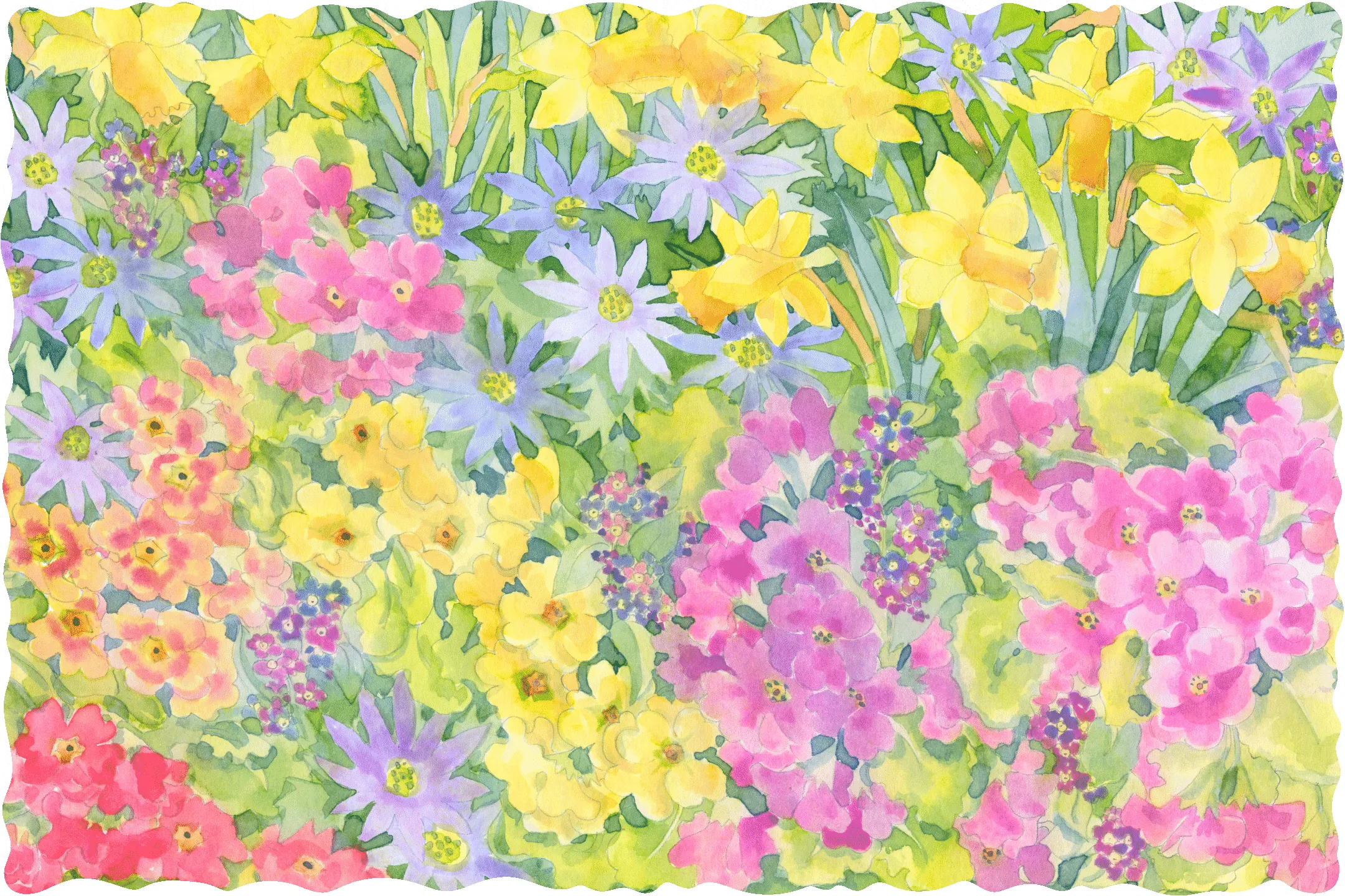 Spring Flowers (50 Piece Wooden Jigsaw Puzzle)