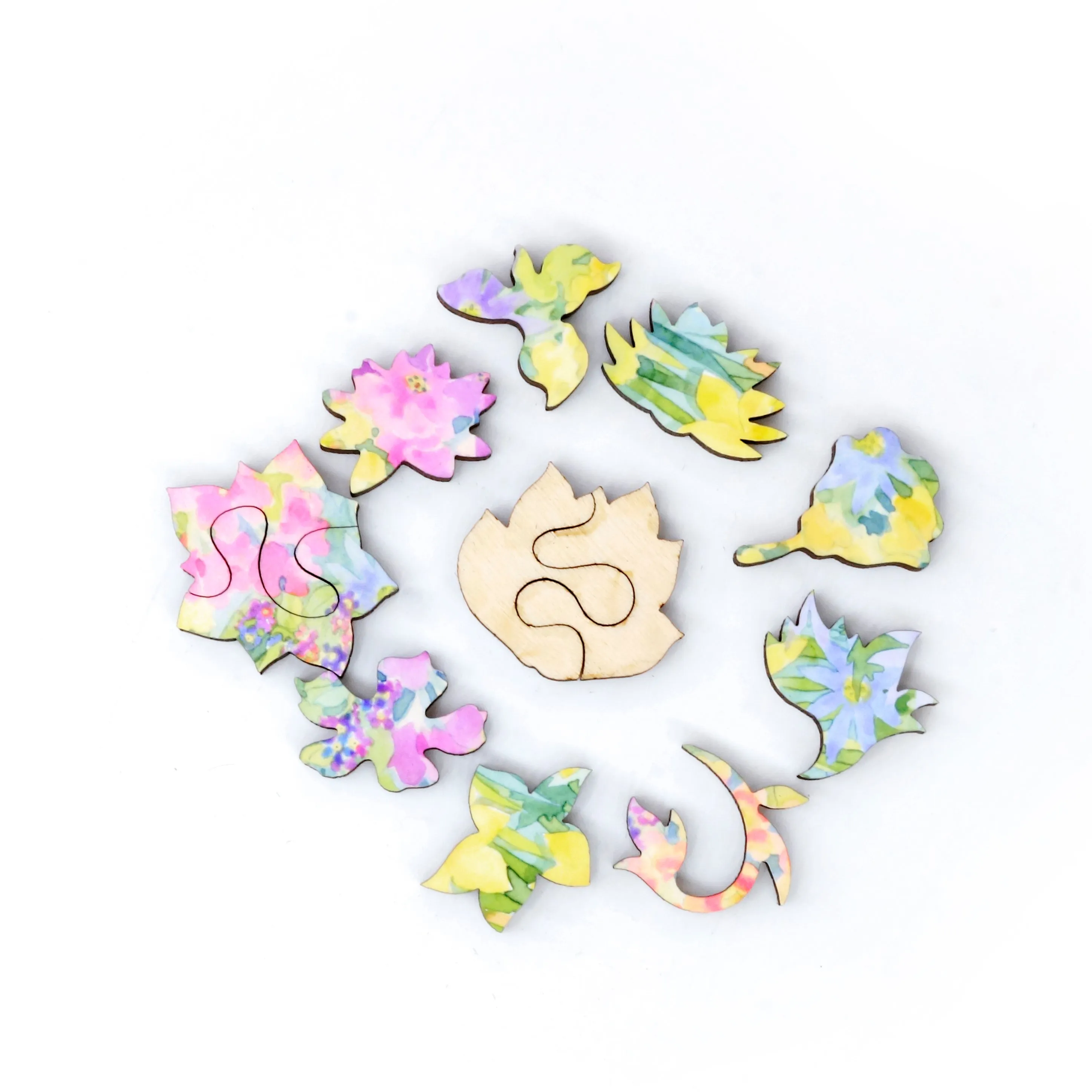 Spring Flowers (50 Piece Wooden Jigsaw Puzzle)