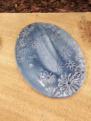 The Worker  - Daisy Trinket Plate - Indigo