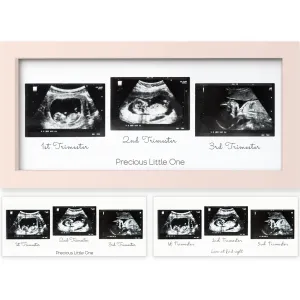 Trio Baby Sonogram Frame (Petal Pink)