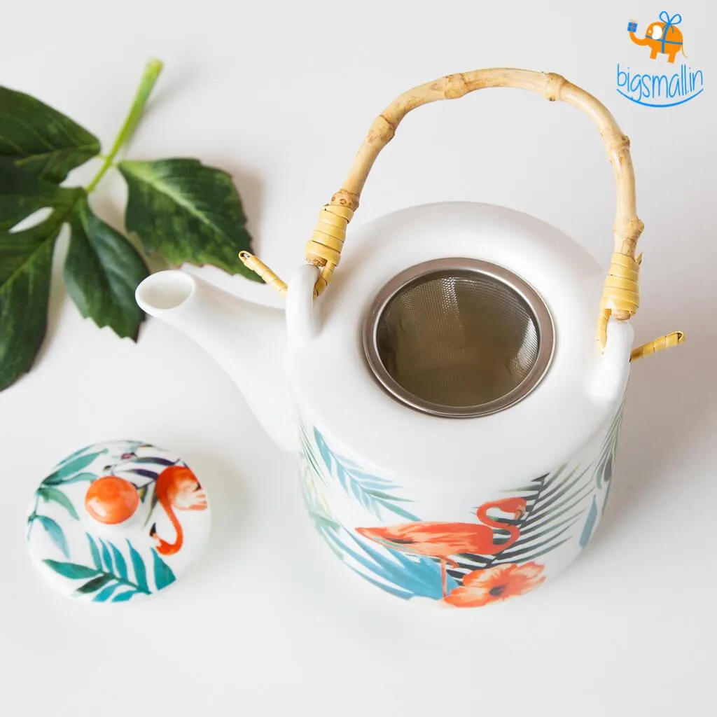 Tropical Teapot Mug Set - Set of 7