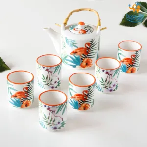 Tropical Teapot Mug Set - Set of 7