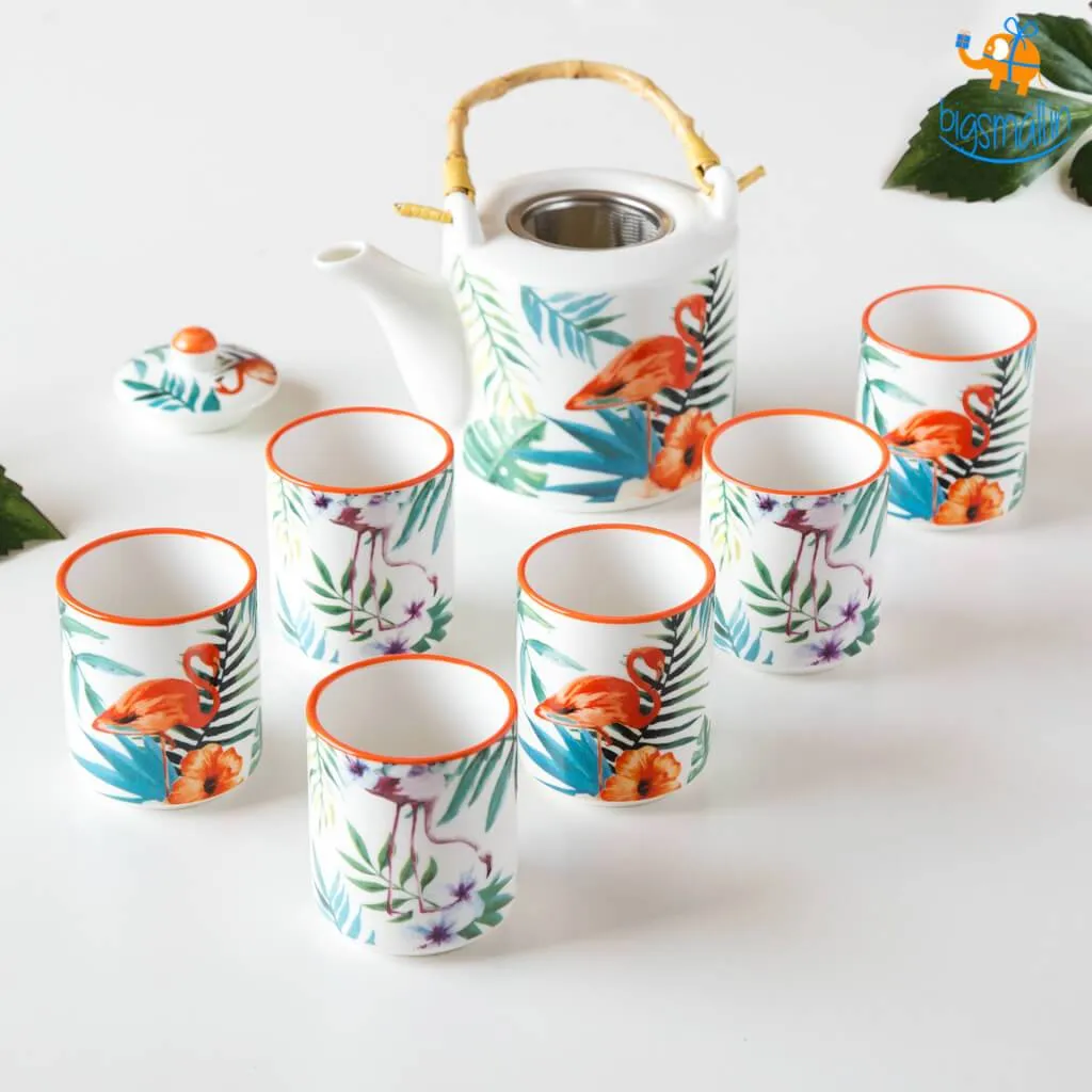 Tropical Teapot Mug Set - Set of 7