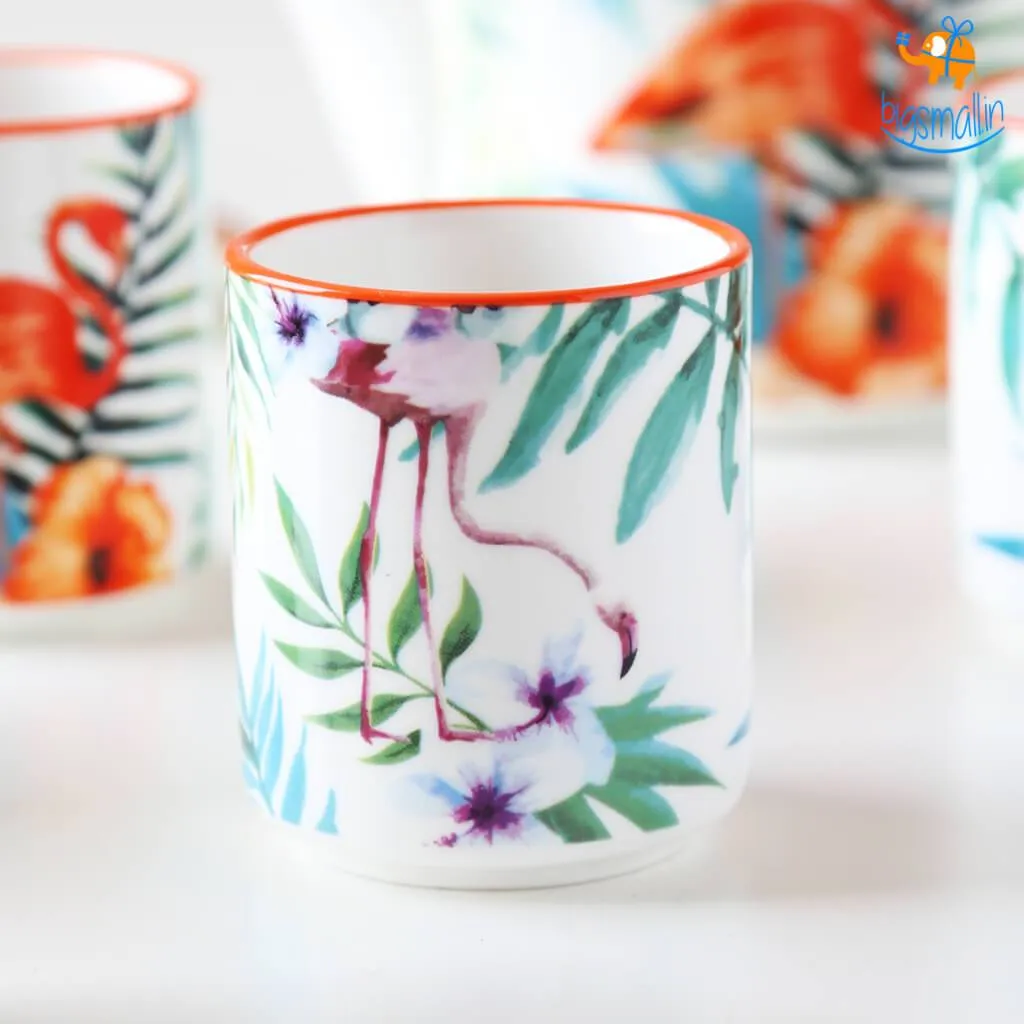 Tropical Teapot Mug Set - Set of 7