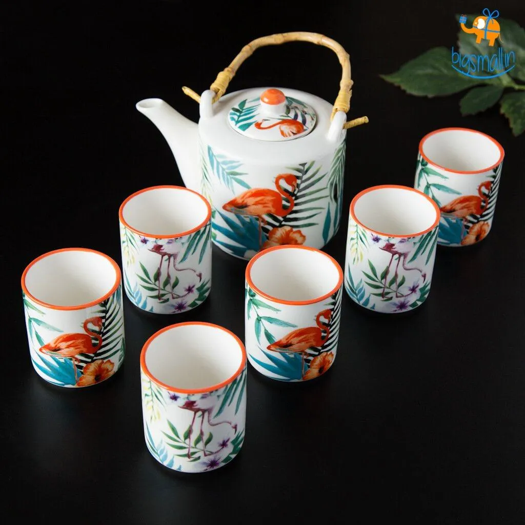 Tropical Teapot Mug Set - Set of 7