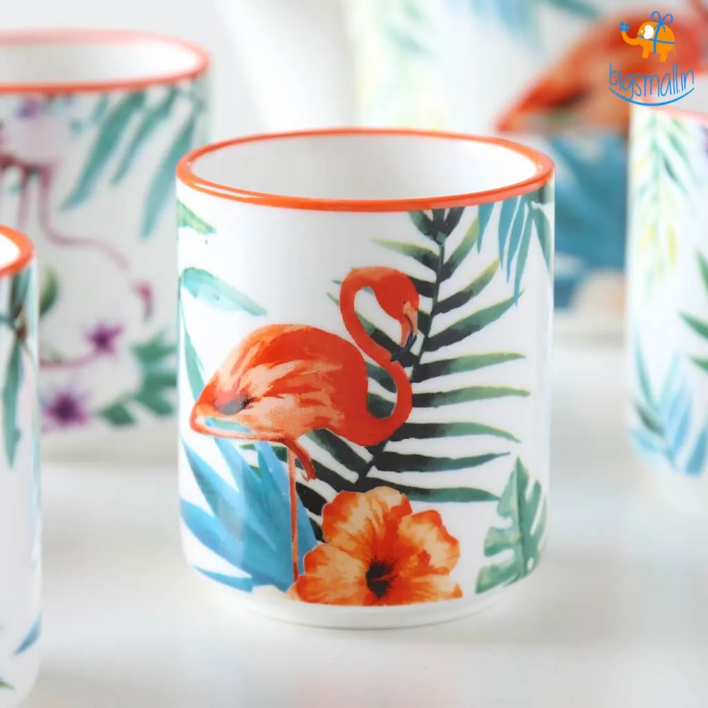 Tropical Teapot Mug Set - Set of 7