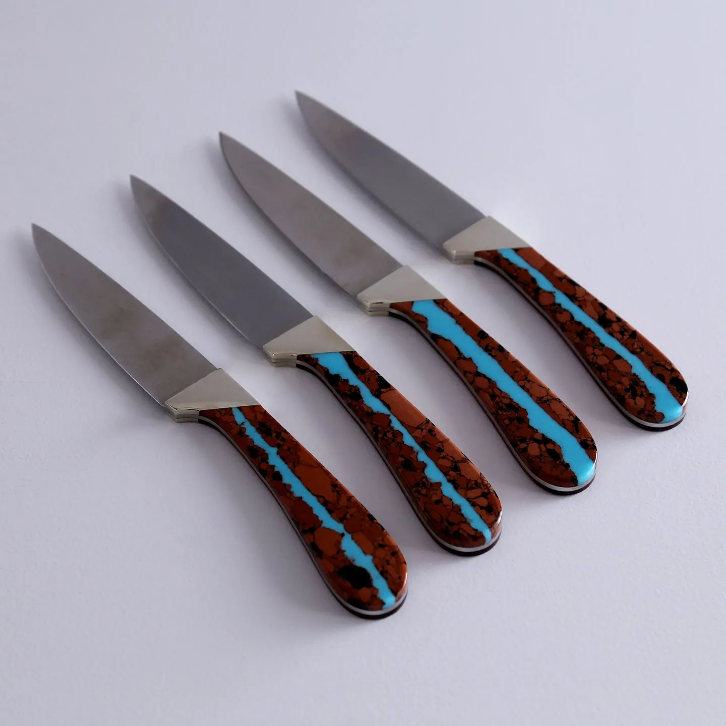 Vein Turquoise Steak Knife Set