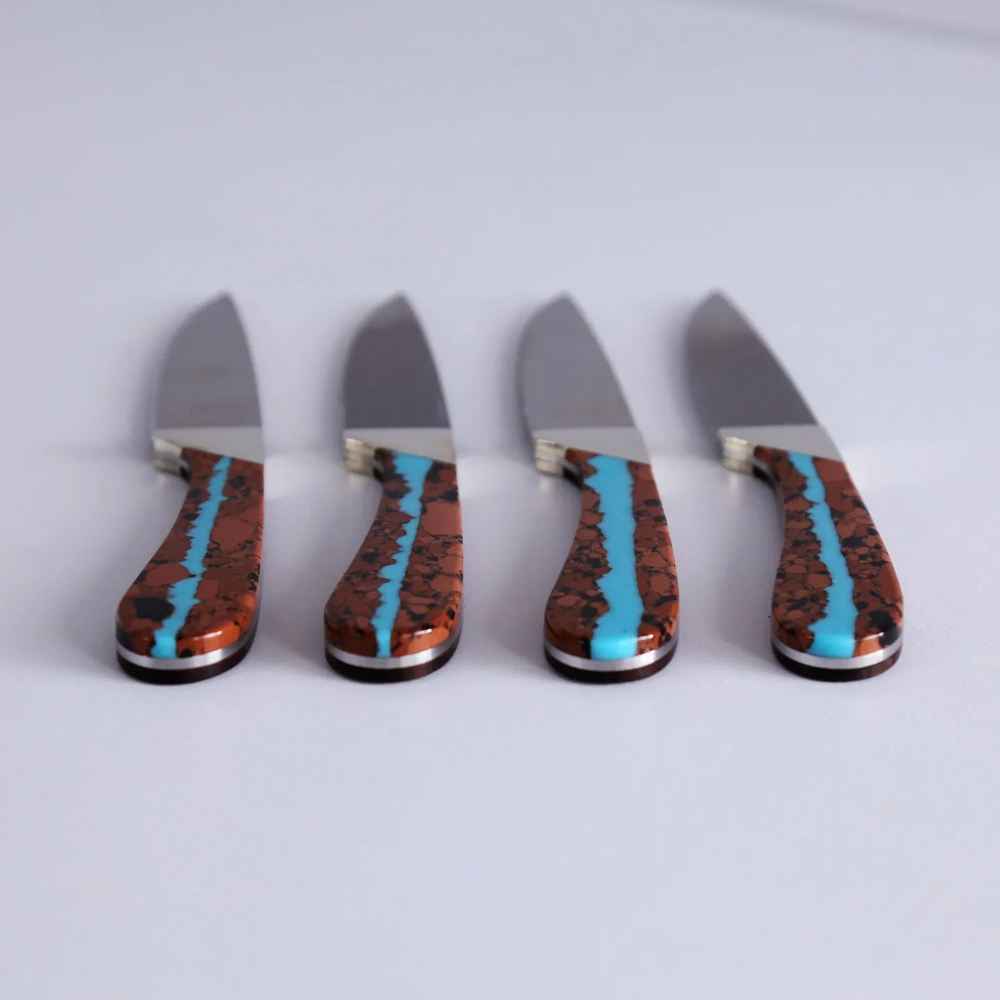 Vein Turquoise Steak Knife Set