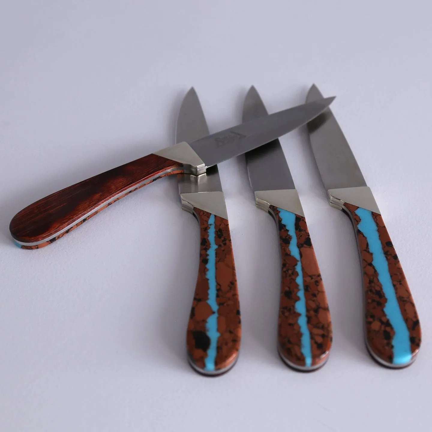 Vein Turquoise Steak Knife Set