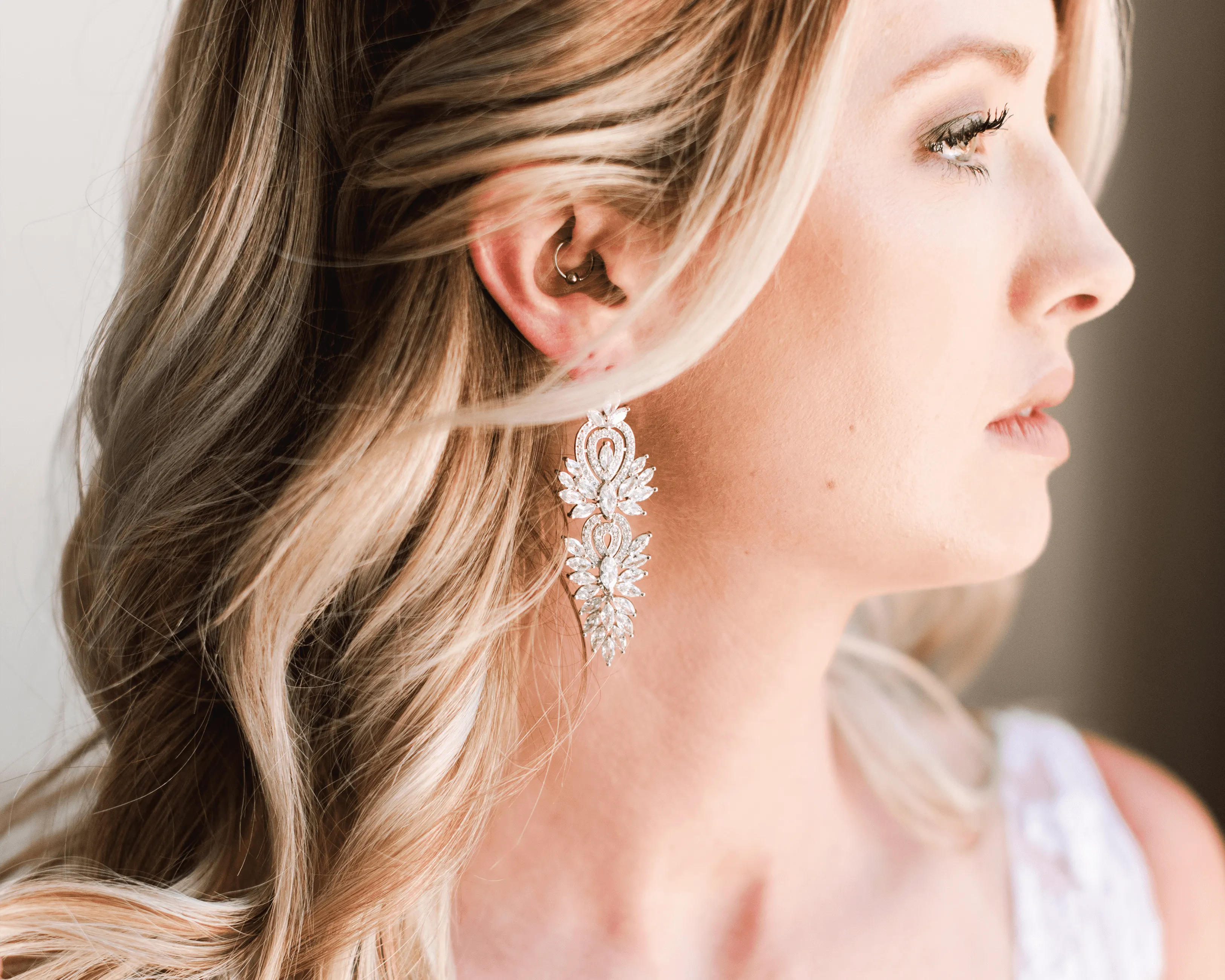 Vintage Dangle Earrings for Bride