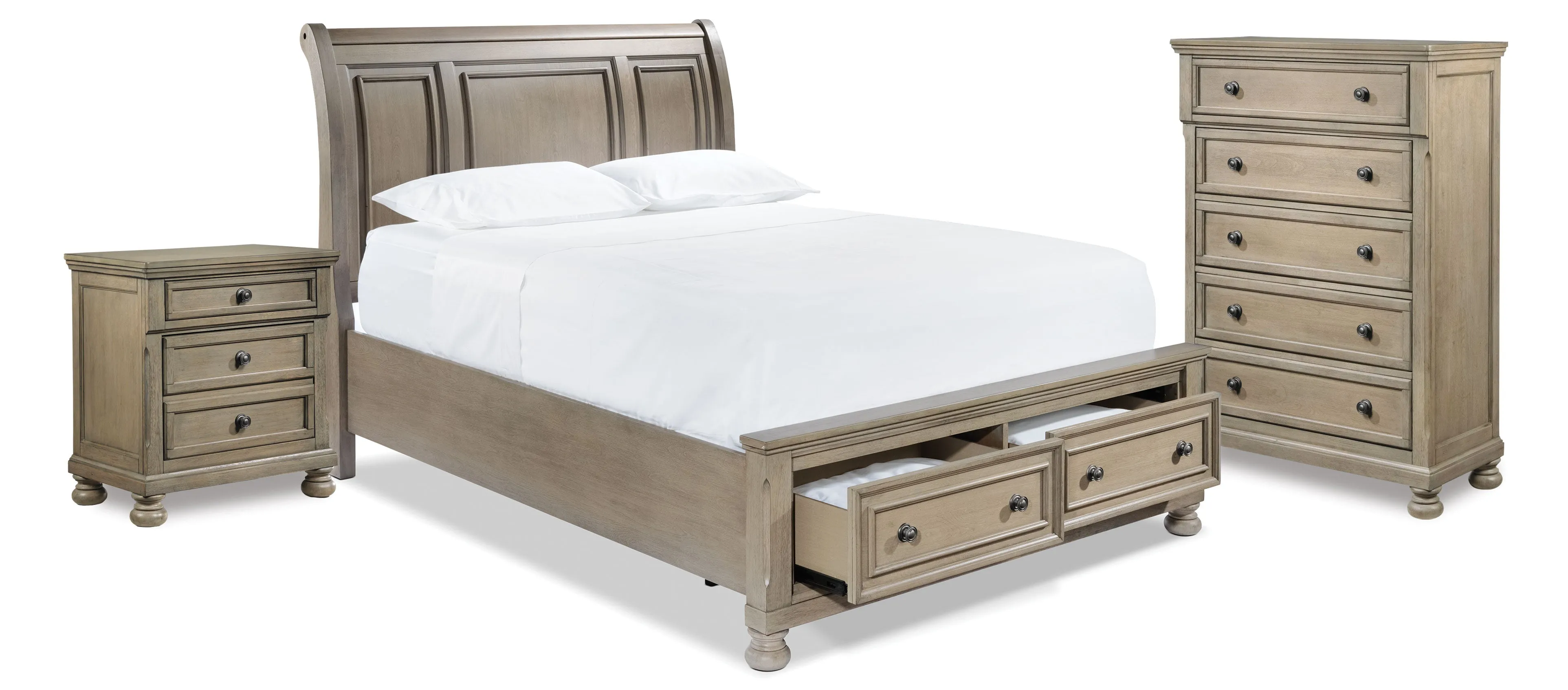 Viola 5-Piece Queen Bedroom Set - Grey