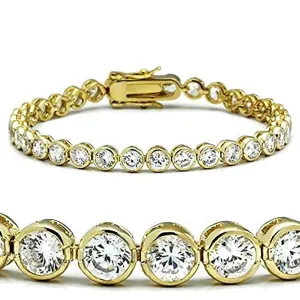 WildKlass Stainless Steel Western Bracelet Gold Women AAA Grade CZ Clear