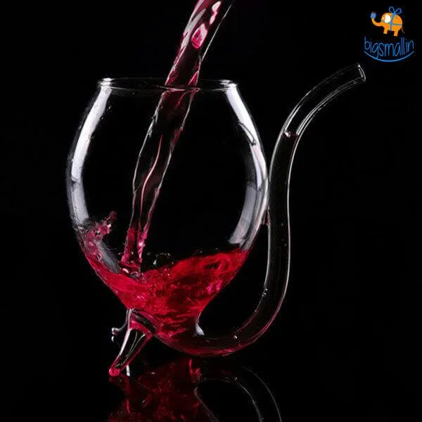 Wine Glass with Straw