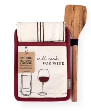 Wine Hot Pad & Spatula Set